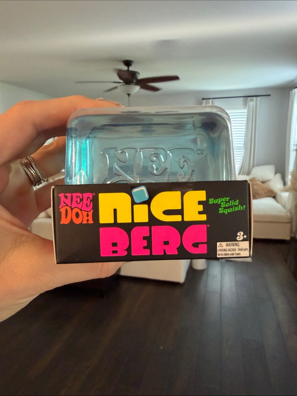 🧊 NiceBerg NeeDoh 🔥 Super Solid Squish Toy — Blue